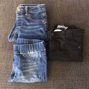 3 PAIRS Girls Jeggings